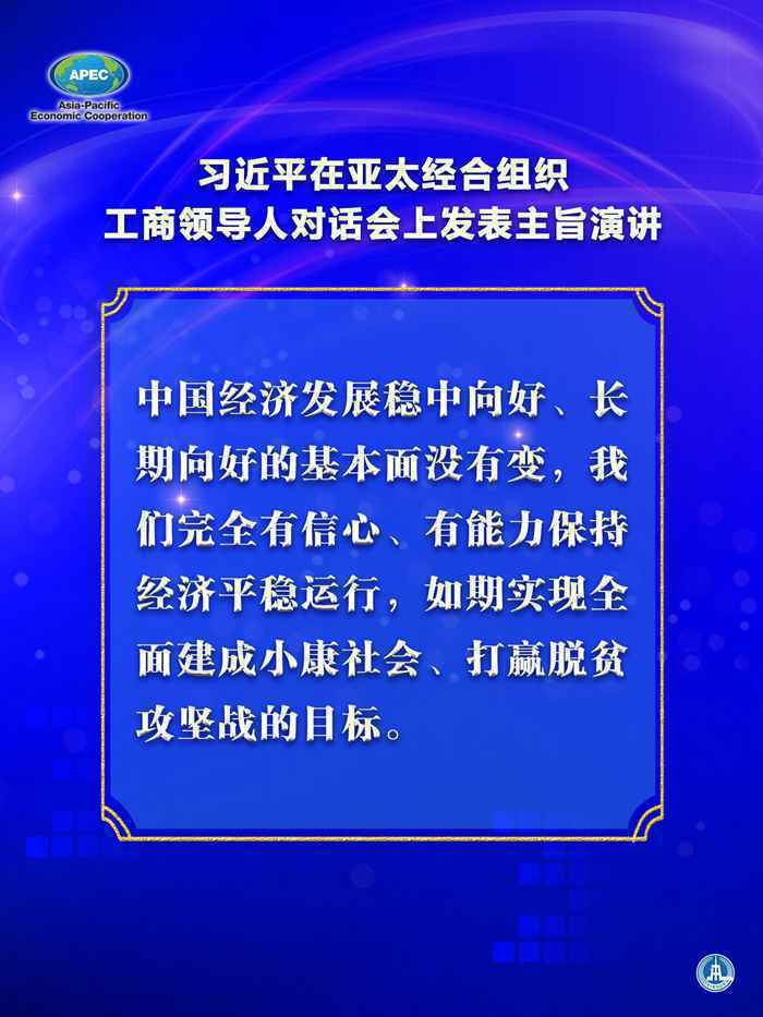 习近平在亚太经合组织工商领导人对话会上发表主旨演讲